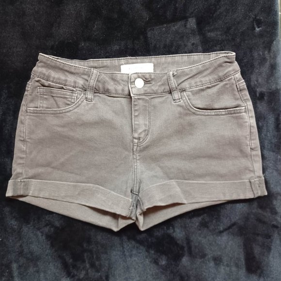 black/greyish / stretch jean shorts with pockets - Picture 2 of 4